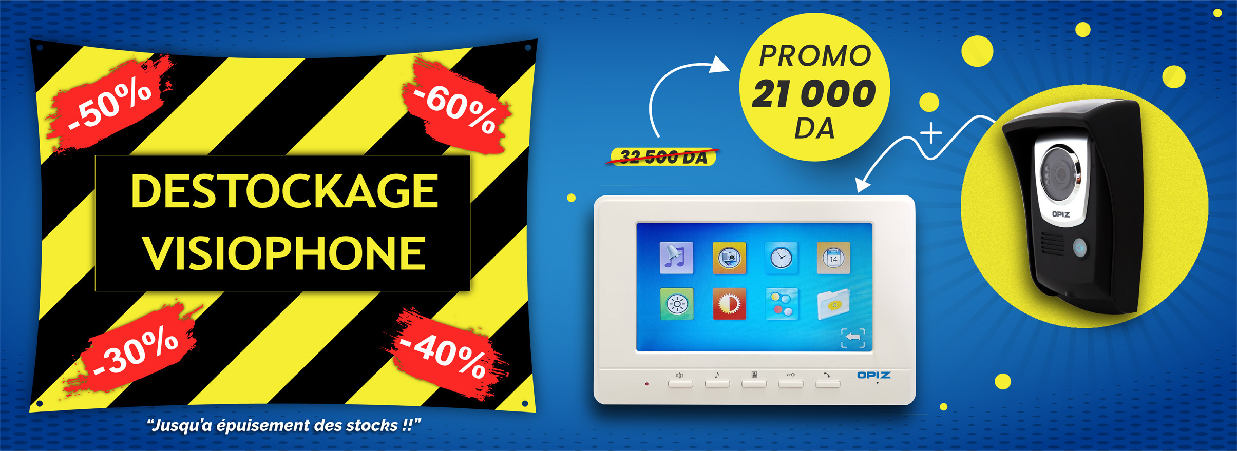 Déstockage Visiophone 7" Opiz 1 poste sans prix